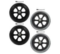 VILLCASE 4pcs Wheelchair Front Wheels Replacement Caster Wheels for Elderly Mobility Equipment Shockproof Non-Slip Design for Walker Stroller Use