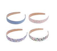 VILLCASE 4pcs Women Hairband Makeup Hairband Floral Pattern Fabric Plastic Headpiece Accessories Easy to Wear Charming and Eye-catching Fashion Elegant Sweet for Yoga Beaches