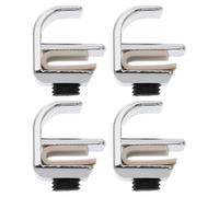 VILLCASE 4pcs Zinc Alloy Frameless Glass Door Handles Clamp for Thickness Shower Cabinet Kitchen Bathroom Doors Replacement Accessory
