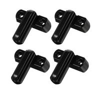 VILLCASE 4pcs Zinc Alloy Sash Blocker Window Locks with Audible Rotation Sound for Additional Security on Upvc Doors and Windows Black T Type Lock