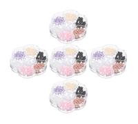VILLCASE 5 Boxes Resin Bow Nail Charms for Manicure Fingernail Embellishments, Easy to Apply and Diy-friendly Cute Bowtie Nail Accessories and Women at Parties or Weddings