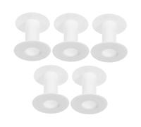 VILLCASE 5 Pcs Plastic Wire Spools Sewing Thread Spools White Empty Embroidery Thread Bobbins for Crafts DIY Cord Organizer