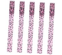 VILLCASE 5 Rolls Animal Print Paper Tapes for DIY Crafts Scrapbooking and Wrapping Decorative Tape with Leopard Patterns for Journals Diaries Handbooks and Notebooks