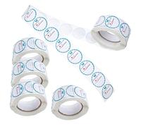 VILLCASE 5 Rolls Round Self Adhesive Labels for Baking Writable Canning Bottle Stickers for Cookie Jar Packaging and Craft Projects