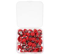 VILLCASE 50 Pcs Ladybug Push Pins for Cork Boards, Multi-Function Delicate Thumbtacks for Map Supplies and Desk Accessories, Animal Shaped Pushpins for Office and Home Use