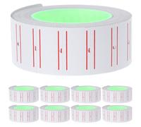 VILLCASE 5000pcs Price Tag Machine Label Price Marker Tag Tape Label Papers with Good Viscosity Fast Drying Ink Creative Appearance for Retail Pricing Use