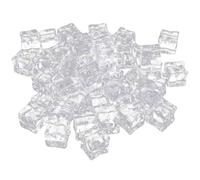 VILLCASE 50pcs Acrylic Fake Ice Cubes Reusable Faux Ice Cubes Lightweight Irregular Decorative with High Simulation Effect for Food Display and Table Setting