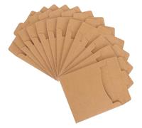 VILLCASE 50pcs CD Packaging Bag Paper CD Sleeves Kraft Paper DVD Storage Sleeves Protects Convenient for Easy Access Wrapping School Light Brown 5.89x4.72x0.04in