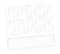 VILLCASE 50pcs Clear Self Adhesive Label Holders Transparent Plastic Card Pockets for Organizing Files Bins Shelves Mailboxes for Classrooms and Offices