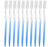 VILLCASE 50pcs Disposable Portable Travel Toothbrushes with Soft Bristles Mini Size Plastic Manual Toothbrushes for Travel and Preparing for Guests, Convenient and Hygienic Oral Care Kit