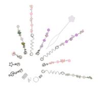 VILLCASE 50pcs Hair Braid Accessories with Alloy Crystal and Resin Material Stylish S-shaped and Star-shaped Braid Charms for Women and Resistant to Wear and Maintaining Shine on Occasion