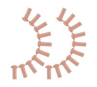 VILLCASE 50pcs M3x8mm Solid Copper Rivets with Dome Head, Attractive Finish and Protective Round Head Design, for Leatherwork and Aircraft Repair, Suitable for Trailer Body and Electronics