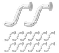 VILLCASE 50pcs Pallet Racking Safety Pins Metal Drop Bolts Galvanized Iron S-shaped Flat Head Shelf Accessories for Secure Fixation and High Toughness in Warehouse Storage