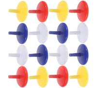 VILLCASE 50pcs round 0.71 Inch Plastic Ball Markers Sturdy Golf Accessories for Precise Ball Positioning on Course Random Color
