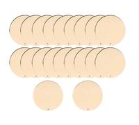 VILLCASE 50pcs round Shaped Wooden Earrings Geometric Ear Drops Casual Jewelry Party Ear Accessories for Women