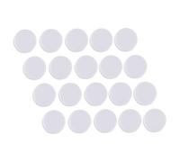 VILLCASE 50PCS White Flat Round Box Inserts for Baby and PET Ball Repair 15MM Noise Maker Accessories for DIY Crafting
