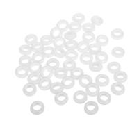 VILLCASE 50pcs White Rubber Jar Silicone Seals for Fermentation Jars and Airlocks Leak Proof Sealing Rings with Extended Fermentation Feature Suitable for Wine and Food Storage