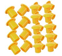 VILLCASE 50pcs Yellow Rebar Mushroom Caps Plastic Safety Protective Covers for Construction Rebar Ends Wear-resistant Sleeve Caps