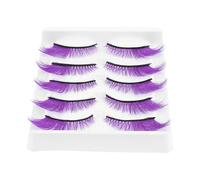 VILLCASE 5pairs False Eyelashes Wispy Volume Lash Strip for Natural Look Makeup Lashes False Eyelash Strips for Halloween Party Cosplay Stage