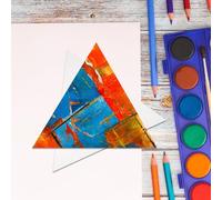 VILLCASE 5Pcs 20Cm Equilateral Triangle Canvas Panels for Painting, Acrylic and Oil Painting Board Set, Art Canvases for and Artists, Blank Canvas Boards for Sketching and Drawing