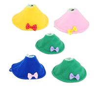 VILLCASE 5PCS Bird Healing Collars Multi-color Parrot Neck Protective Anti-pecking Neckerchiefs for Pet Birds Breathable Accessories