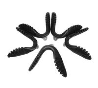 VILLCASE 5pcs Black U Shaped Eyeglasses Nose Pads Cushions with Integrated Design, Soft PVC and Stainless Steel Bridge Pads for Outdoor Cycling and Endurance Sports Eyewear