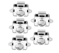 VILLCASE 5pcs Button Lock Cabinet Door Catch Lock Zinc Alloy Abs Simple Appearance Flexible Stable Running for Motorhome Caravan Use