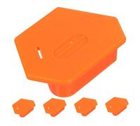 VILLCASE 5pcs Magnetic Seam Guide with Scale for Sewing Machine Polygonal Hemmer Guide Magnetic Sewing Tool for Quilting and Garment Hemming Orange