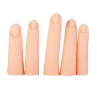 VILLCASE 5pcs Manicure Practice Fingers Silicone Model High Simulation Lightweight Convenient for Nail Art Practicing Salon Artists Nail Art Beginners