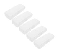 VILLCASE 5pcs Manual Case for Men - Portable Plastic Shavers Holder and Travel Protector Storage Box, Compact 5.7" X 2" X 1.2" Shaving Tool Organizer for Travel and Outdoor Use