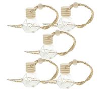VILLCASE 5pcs Ml Hanging Car Diffuser Perfume Bottle Pendant Made of Glass and Wood, Delicate Appearance with Excellent Workmanship, Designed to Relax Mind and Body and Boost Mood, Can