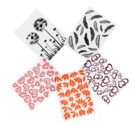 VILLCASE 5pcs Plastic Embossing Folder for Card Making and Scrapbooking with Beautiful Embossed Pattern, Elegant Plastic Template Mold to Develop Hands-on Skills, for Festival Crafts