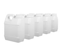 VILLCASE 5pcs Plastic Water Jugs with Lids 1l Capacity High Sealing Performance Large Capacity Design White Resin Containers for Camping and Outdoor Use