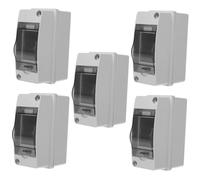 VILLCASE 5pcs Power Distribution Box with Transparent Window Durable Electrical Enclosure for Indoor and Protection Compact Breaker Junction Case for Home and Workshop Use