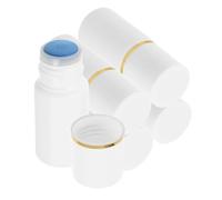 VILLCASE 5pcs Refillable Plastic Liquid Dauber Bottles with Gentle Sponge Applicator for Even Liquid Distribution 20ml Each, White Colour, for Travel and On-the-go Skin Care