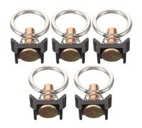 VILLCASE 5pcs Stainless Steel L Track round Ring Heavy Duty Single Tie down Fitting for Speaker Mounts and Lighting Accessories in Aviation Track Systems