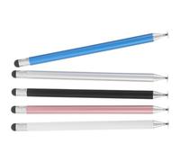VILLCASE 5pcs Touchscreen Stylus Pen Tablet Stylus Dualhead Design with Metal Body and Soft Silicone Tip for Writing Drawing and Navigating in Classrooms Assorted Colors
