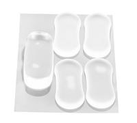 VILLCASE 5pcs Transparent Silicone Toilet Seat Bumpers with Self Adhesive Pads Slip for Toilet Lid Replacement Durable Gaskets for Secure Fit and Bathroom Safety