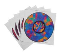 VILLCASE 5pcs Vinyl Records Decor Wall Stickers in Retro PVC Material with Easy Installation and Removable Features, for Bedroom and Hallway Decoration for Music Enthusiasts and Lovers