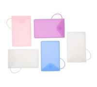 VILLCASE 5pcs Waterproof Silicone Storage Bags for Face Mask Holders, Heat Resistant and Easy to Store, Small Portable Organiser Pouches for Travel and Daily Use Random Color