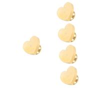 VILLCASE 5pcs Wax Seal Stamp Head Retro Brass Replacement for Wedding Invitations Diy Projects and Packaging Heart Shaped Design for Creative Sealing
