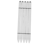 VILLCASE 5pcs White Plastic Tablet Stylus Pen for Touch Screens, High Precision Touchscreen Pencil Compatible with Tablets and Smartphones, Magnetic Design for Drawing and Writing on Tablets