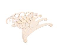 VILLCASE 5pcs Wooden Clothes Hangers with Cute Rabbit Ear Design Reusable Nursery Closet Storage Hangers for Rooms and Kindergarten Space-saving Decorative Animal-shaped Organizers