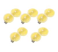 VILLCASE 5pcs Yellow Fruit Hair Clips for Women, Plastic Resin Material with Sliced Shape, Secure Grip and Comfortable Wear, for Active Movements and Themed Parties