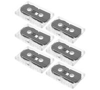 VILLCASE 6 pcs Blank Audio Cassette Tapes Recordable Tapes Transparent Case for Voice Recordings Lectures and Everyday Use Durable and Sturdy Design