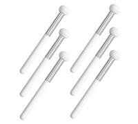 VILLCASE 6 Pcs Mushroom Makeup Concealer Brush Sponge Concealer Brush Portable Applying Nose Shadow White Wood and Sponge Material for Beginners and Makeup Lovers Family Use