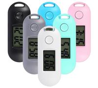 VILLCASE 6 Pcs Silent Digital Keychain Pocket Watches for Students with Luminous Display and Abs Plastic Material, for Exam and Study Use, Portable and Can be Hung on Key or Backpack
