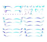 VILLCASE 6 Sheets Temporary Eyeliner Decals Eye Shadow Stickers Adhesive Paper Material Helps Create Eye Makeup Suitable for Carnivals and Night Clubs