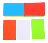 VILLCASE 60pcs Blank Plastic Id Cards Multipurpose Membership Badge Work Cards for Customers DIY Plastic in Transparent White Yellow Red Green Blue