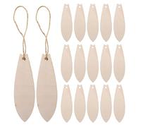 VILLCASE 60pcs Unfinished Wooden Surfboard Cutouts with Hemp Rope Versatile Decor and Multipurpose Crafting 5 Inch Mini Surfboard Shapes for Painting, Office, Summer Beach and Luau Party